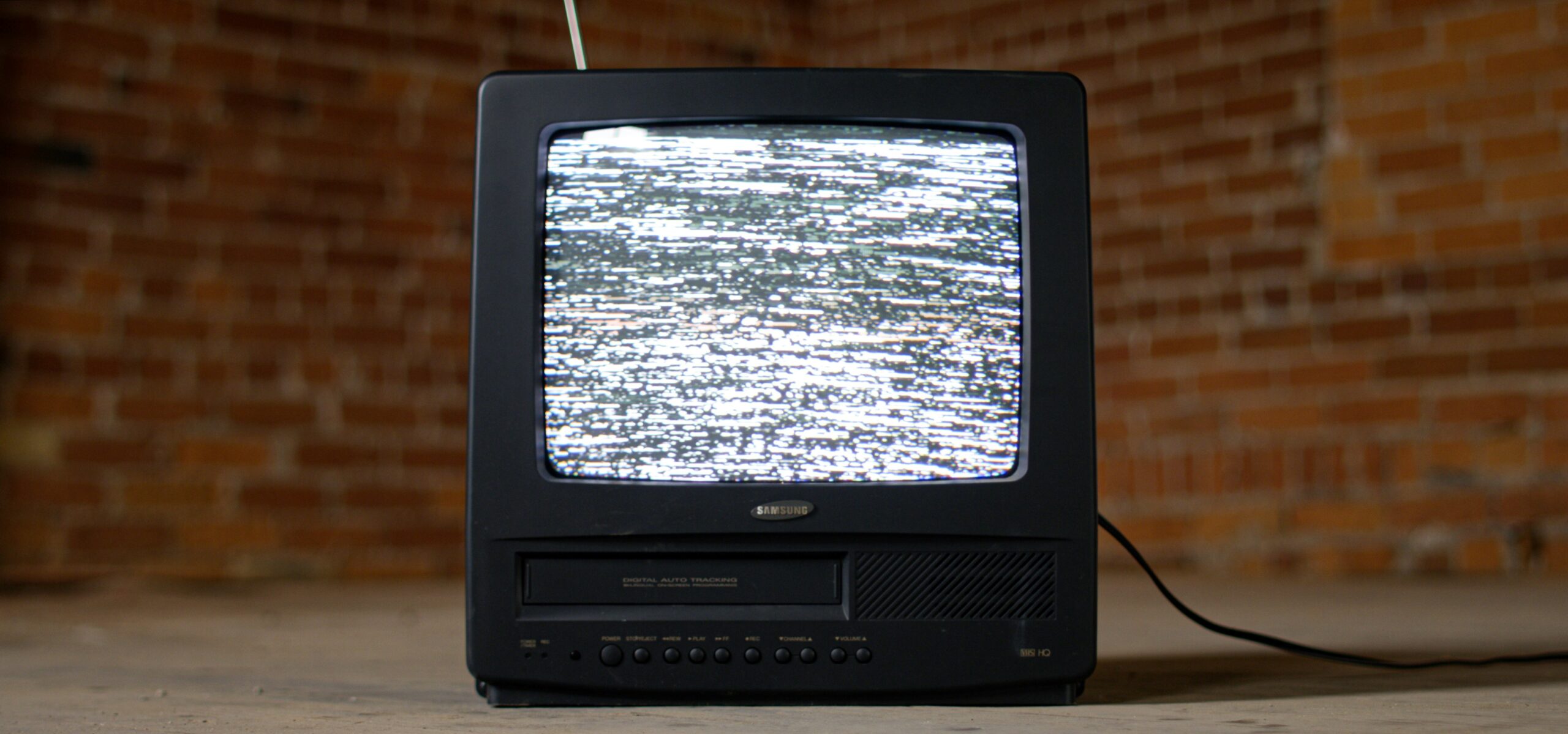 An old television from the end of the 90s beginning of 2000s