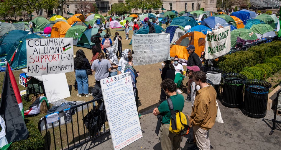 Columbia Uni US divest protest