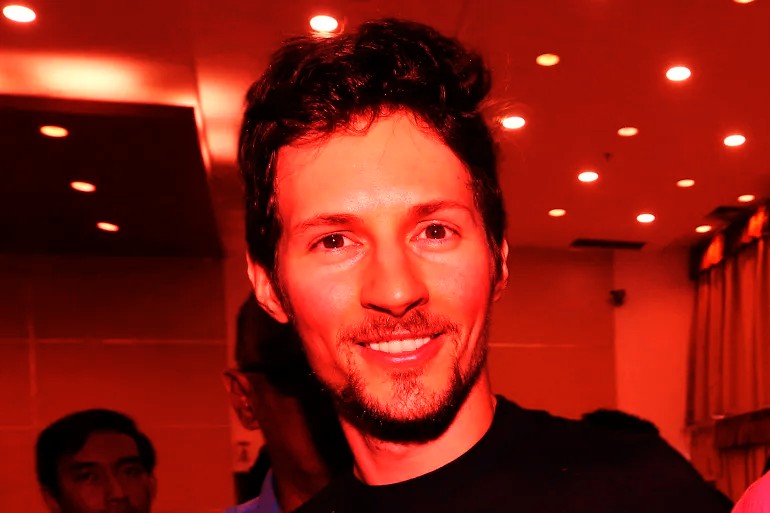 Pavel Durov Telegram red